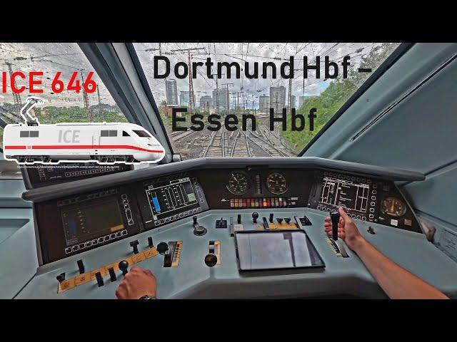 POV: This was unexpected! | ICE 646 Dortmund Hbf - Essen Hbf | ICE cab ride | BR 402 | 4K HDR