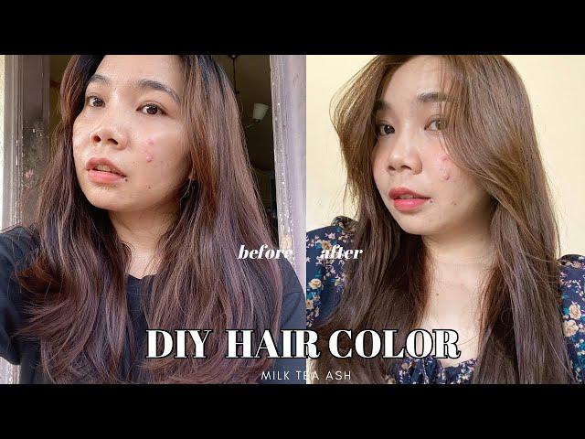 DIY HAIR COLOR WITH NO BLEACH [Milk Tea Ash]