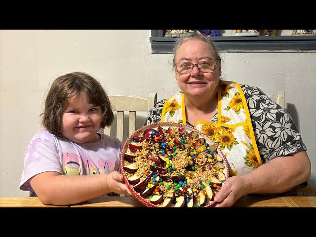 My Mamaw and little miss make candy apples recipe!