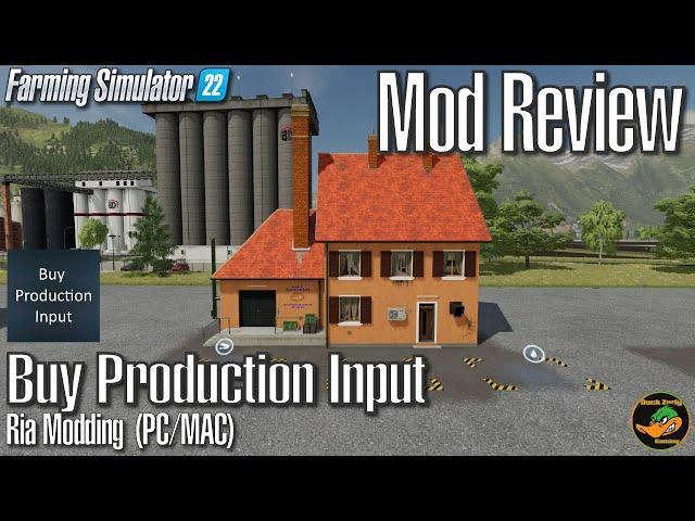 FS22 Mod Review - Buy Production Input - Ria Modding