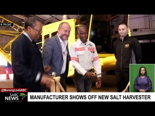 Manufacturer shows off new salt harvester