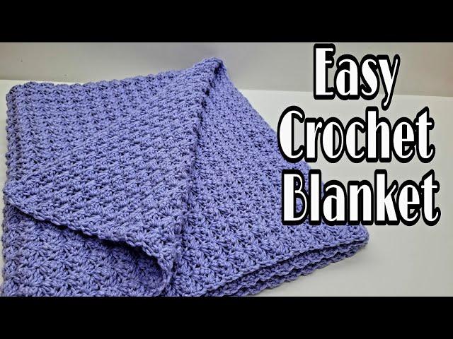 Easy Crochet Blanket | Crochet Beginner Blanket | Bag O Day Crochet Tutorial