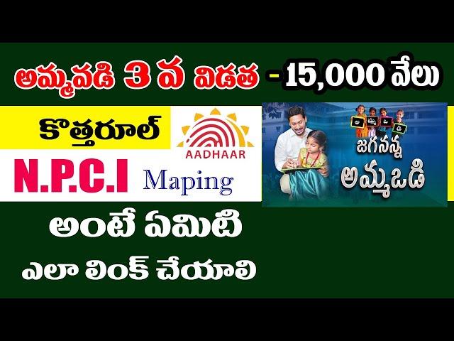 NPCI  అంటే ఏమిటి ఎలా లింక్ చేయాలి||How To Link NPIC Online|| అమ్మ ఒడి కోసం NPCI లా లింక్ చేయాలి