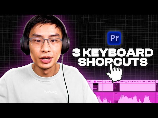 The FASTEST WAY to Edit Videos in Premiere Pro (3 Keyboard Shortcuts)