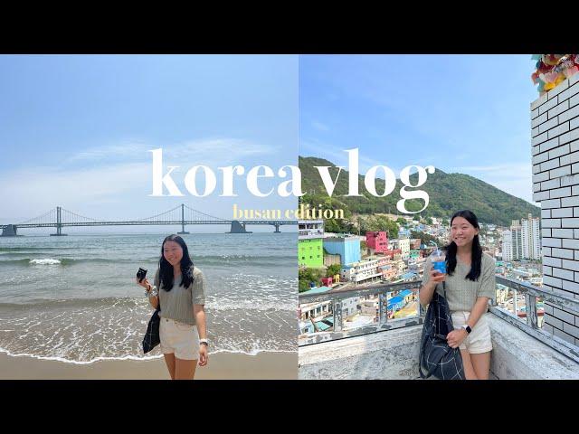 vlog | famous busan eats, staying at gwangalli beach, gamcheon culture village, luge riding 