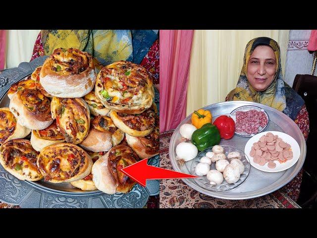 پیتزا رولی خوشمزه و جذاب -pizza rolls recipe easy