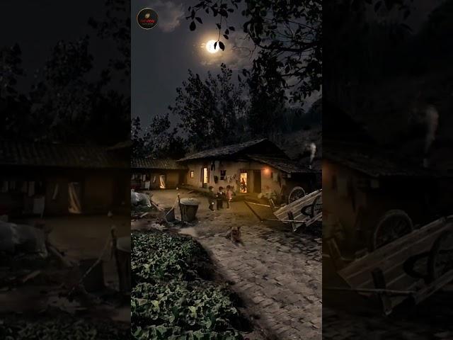 Calm Village Night Under the Moon | Children’s Joyful Moments | DN VIEW #shortsfeed #shortvideo #ai