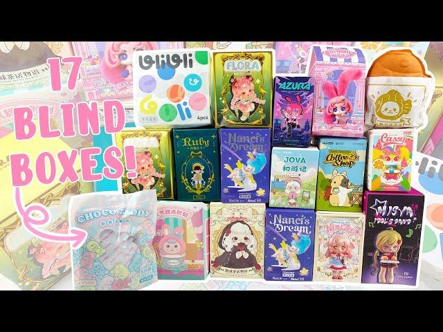 Let's Open 17 Blind Boxes from KikaGoods! POP MART, FINDING UNICORN, PANDA TAIYAKI, NANCI AND MORE!