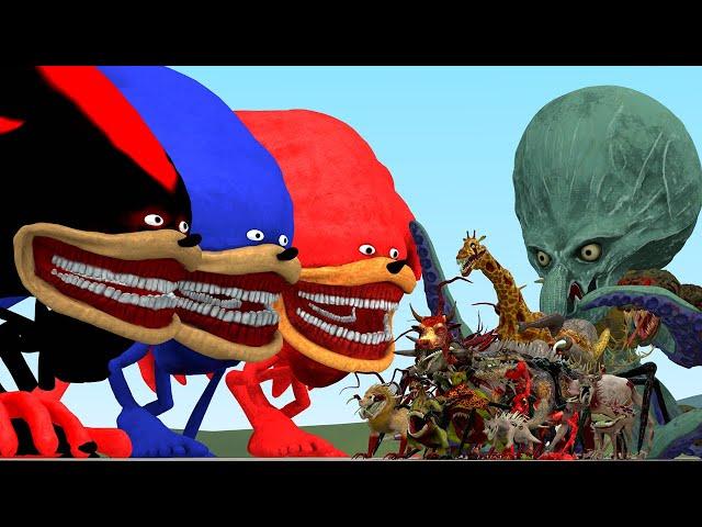 The Sonic Tapes Family Vs All Zoochosis Mutant Animals In Garry's Mod