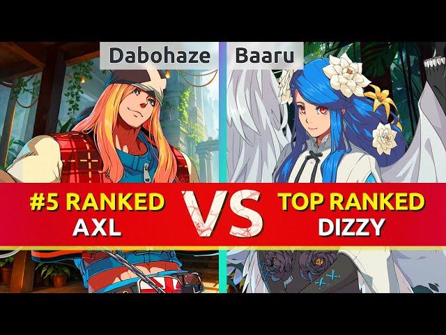 GGST ▰ Dabohaze (#5 Ranked Axl) vs Baaru (TOP Ranked Dizzy). High Level Gameplay