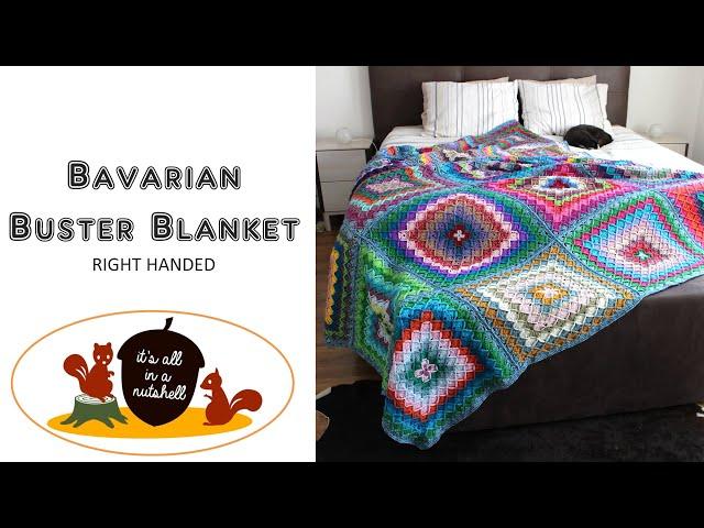 Bavarian Buster Blanket - RIGHT HANDED - Free Crochet Pattern