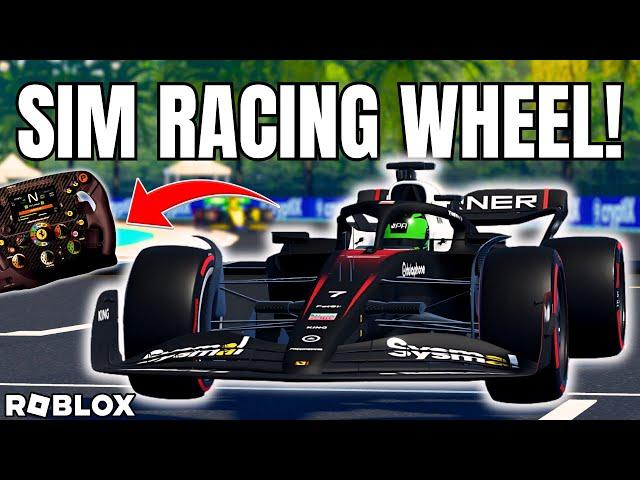 Playing The BEST Roblox Racing Game with a SIM RACING WHEEL!