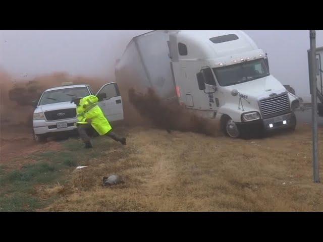 Texas trooper severely injured in 18 wheeler crash caught on camera | ABC7