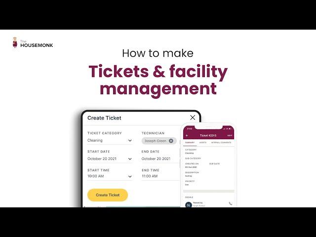 Tickets & facility management | TheHouseMonk Module 5