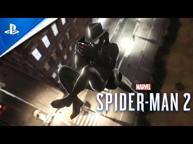 Spider-Man 2 PS5 Noir Spider-Verse Suit Free Roam Gameplay (4k)