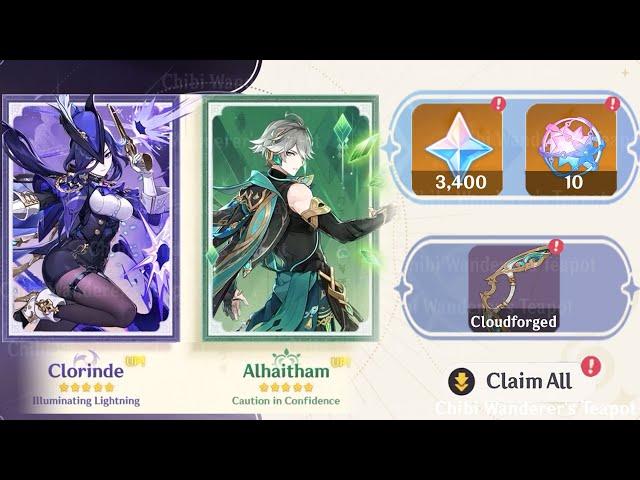 4.7 First Half ONLY 31 WISHES? CLORINDE AND ALHAITHAM - Genshin Impact