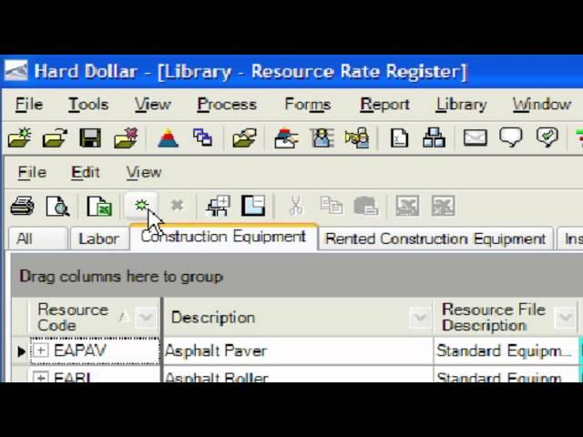 Estimating Software - Hard Dollar Master Resource Rates 1