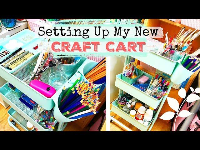 SETTING UP MY NEW CRAFT CART | Storage Solutions | Craft Room Declutter & Organise