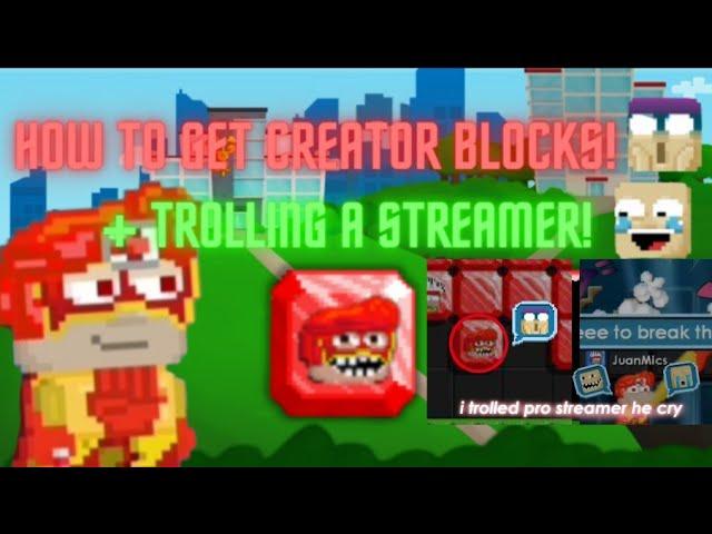 HOW TO MAKE YOUR OWN CONTENT CREATOR BLOCKS IN GROWTOPIA