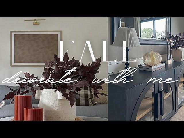 FALL DECORATE WITH ME PART 3 || SIDEBOARD AND CONSOLE TABLE STYLING || FALL LIVING ROOM MAKEOVER