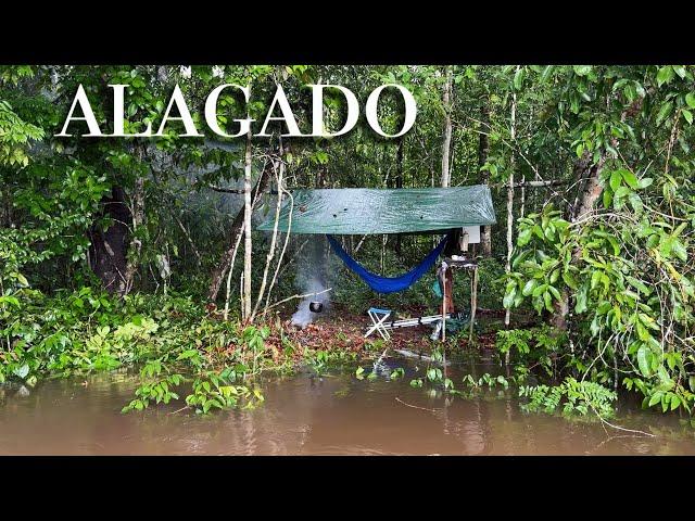 ACAMPAMENTO no ALAGADO, essa foi de LASCAR! Só SOFRIMENTO, COBRA, RATOS muita água e pouco PEIXE.