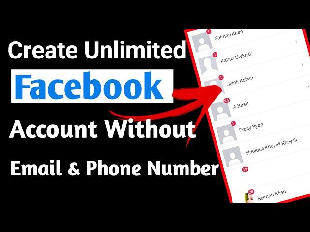 How To Create Facebook Account Without Email And Phone Number || Create Facebook Unlimited Accounts