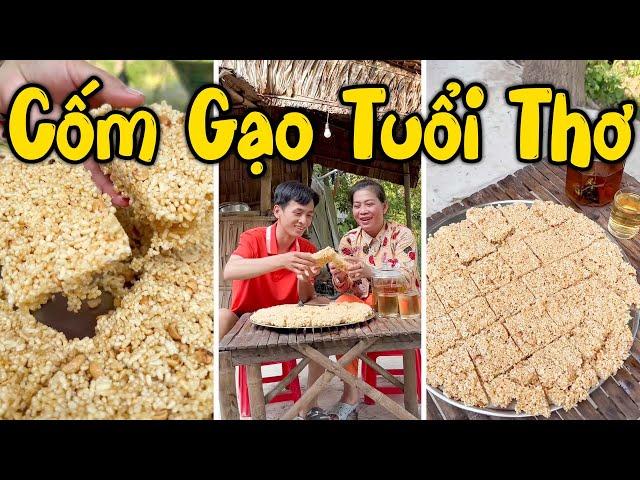 Cùng Mẹ Làm Cốm Gạo Tuổi Thơ Thưởng Thức Trà Chiều Quá Ngon | Phúc Nhọn