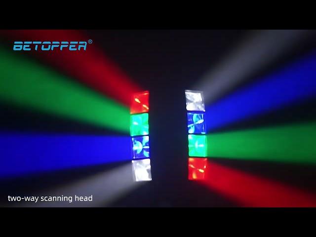 Betopper Mini Spider Moving Head Light 8X3W RGBW For Party Pub Disco club