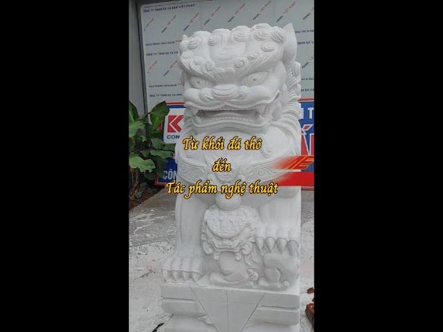 Quá trình điêu khắc tượng Nghê. Đá phong thủy - KXC Home