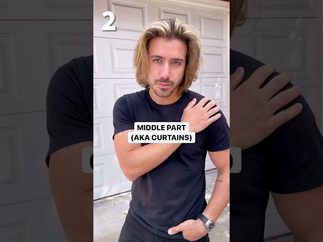 4 Long Hairstyles for Men | How to Style Long Hair | Alex Costa #Shorts