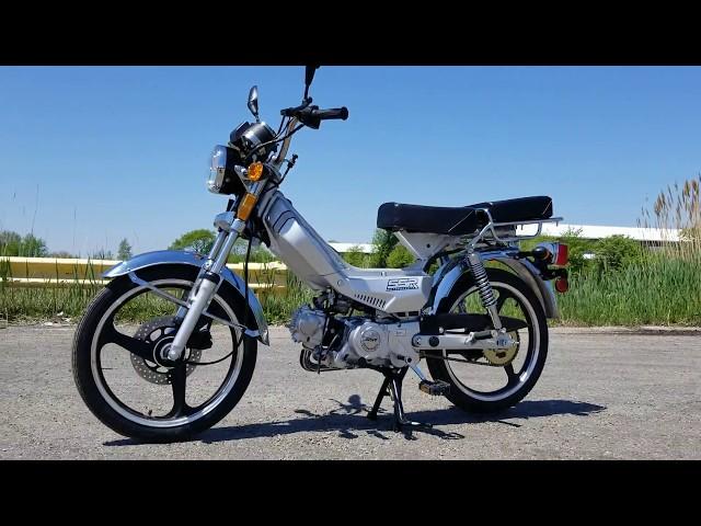 SILVER LAZER 5 49CC MOPED 50CC SCOOTER WITH PEDALS No License Required In Most States!