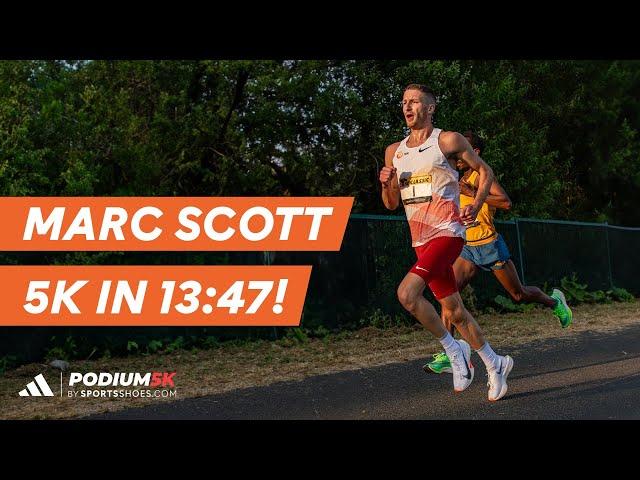 Marc Scott Wins Podium 5K - 13:47!