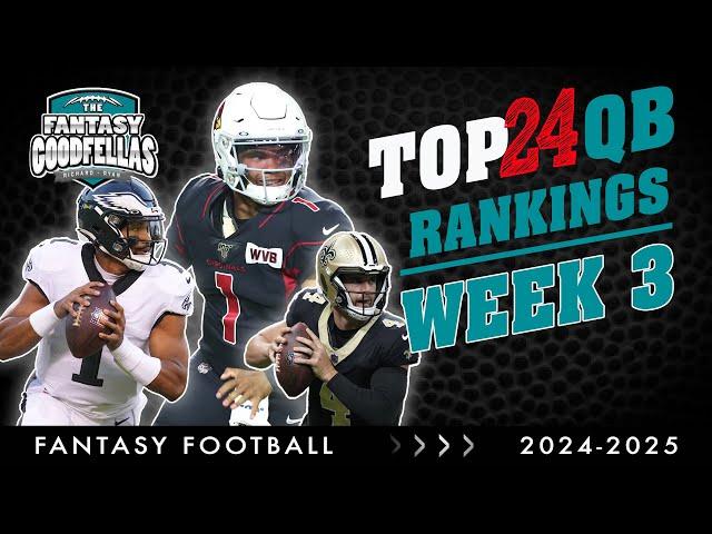 Top 24 QB Rankings Week 3 - 2024 Fantasy Football #nfl