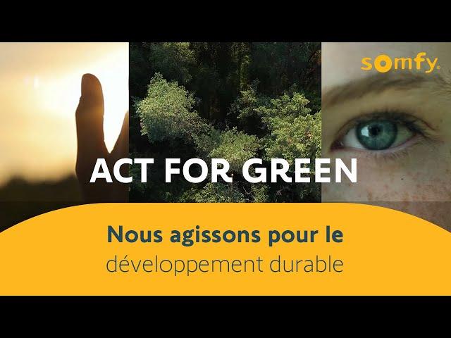 Nous agissons pour un développement durable. Découvrez nos engagements | Somfy