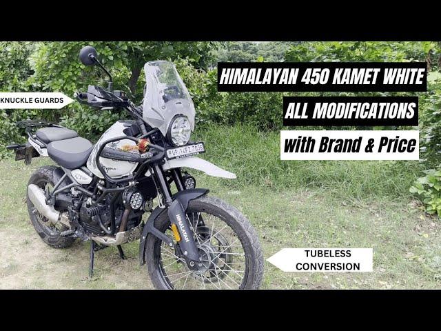 All modifications on My Himalayan 450 Kamet white ||Modification worth 30K !!