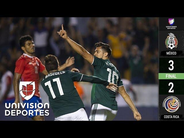 México 3-2 Costa Rica - GOLES Y RESUMEN - Amistoso