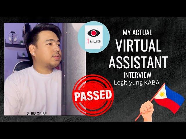 My Actual Virtual Assistant Interview (Passed) - Nervous overload | Kuya Reneboy