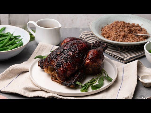 Blackberry-Glazed Sage Roast Chicken Recipe