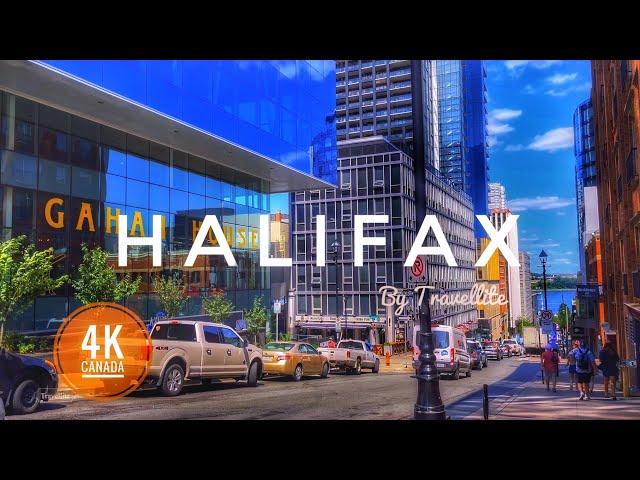 Halifax Downtown Canada  | Waterfront | City Streets | 4K Walking Tour | Summer 2024