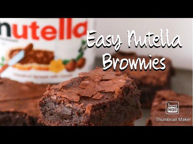 Easy Nutella Brownie Recipe | Recipes with Nutella | Brownies | Nutella Brownies | Easy Dessert