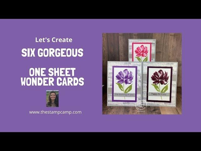 Six Gorgeous One Sheet Wonder Cards With The Art Gallery Stamp Set
