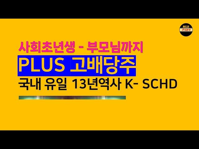 아니 내가 이 ETF를 또 소개할줄이야... 한국판 K-SCHD의 자부심 (PLUS고배당주)