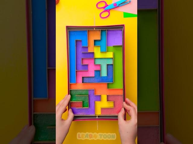  Mommy Made Me a Cardboard Maze  Let’s Find the Way Out!  #diy #games