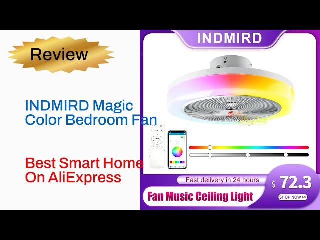 Review INDMIRD Magic Color Bedroom Fan - Best Smart Home Product On AliExpress