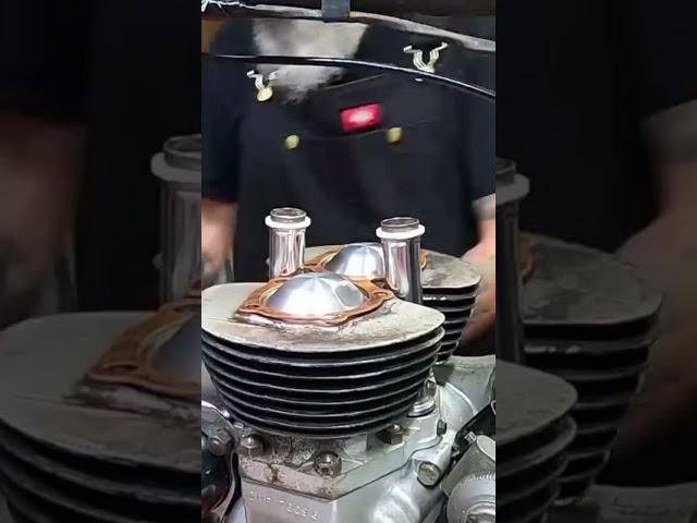 Mounting the head! #motorcycle #head #squish #triumph
