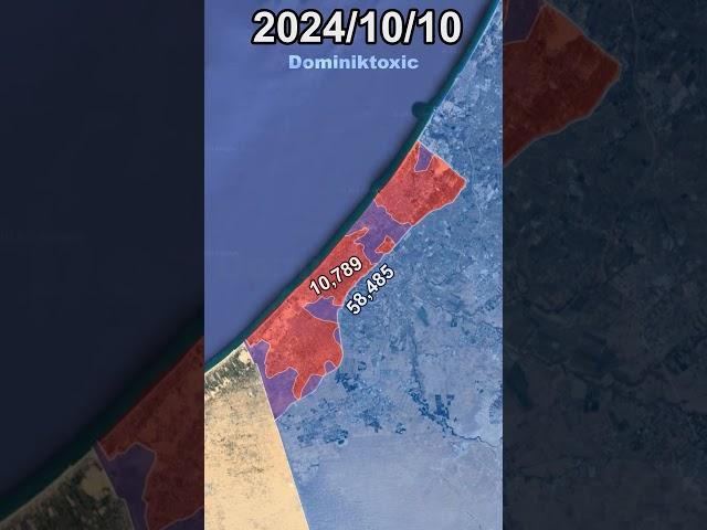 Israel Hamas War (Start - June 2025) *Every Day With Army Sizes* #shorts #news #animation #map