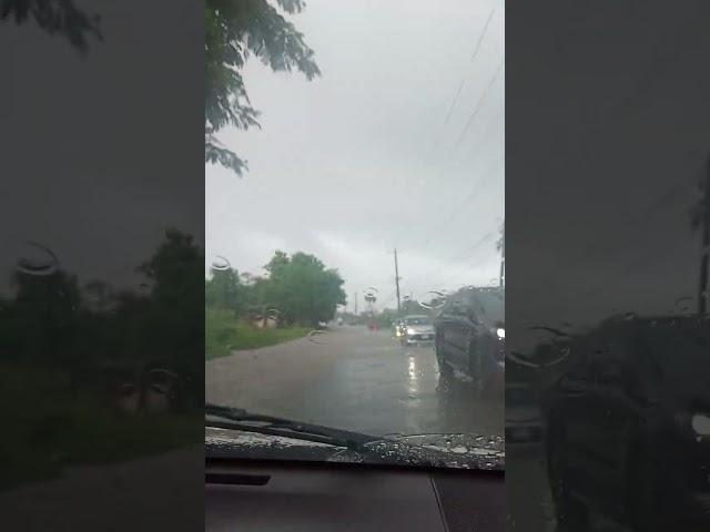 Flooding at the Fresco Gas station in Bodles, St Catherine