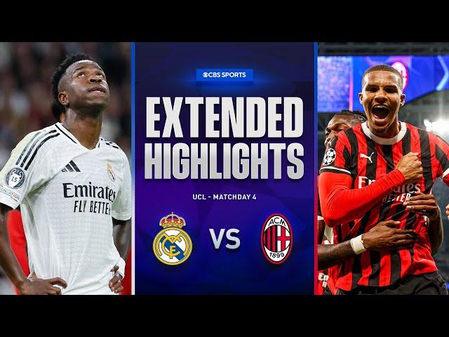 Real Madrid vs. AC Milan: Extended Highlights | UCL League Phase MD 4 | CBS Sports Golazo