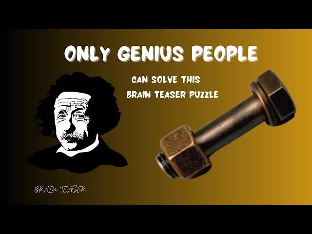 Brain teaser 31  The screw puzzle#riddles #braingamessolution #puzzle