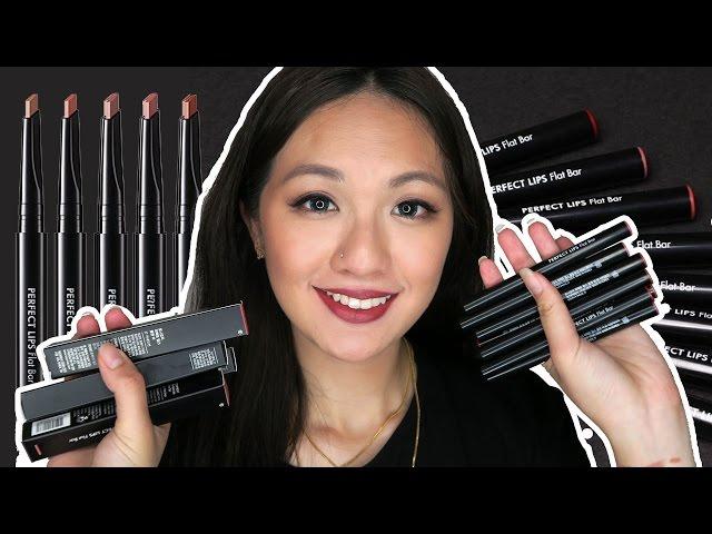 TONYMOLY PERFECT LIPS FLAT BAR 퍼펙트 립스 플랫 바 SWATCHES & REVIEW